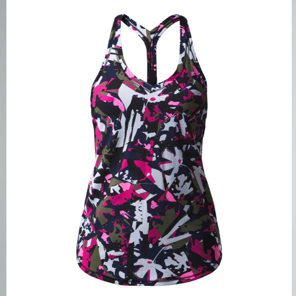 LULULEMON Fast Lane Singlet Pop Cut Boom Juice Multi / Black - Picture 7 of 15